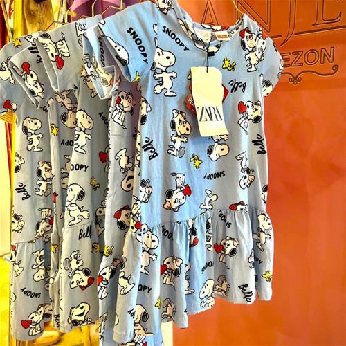 پیراهن snoppy ابی مارک zara- کد 32201