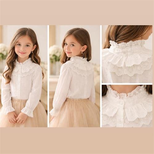 شومیز یقه گیپورکد70064