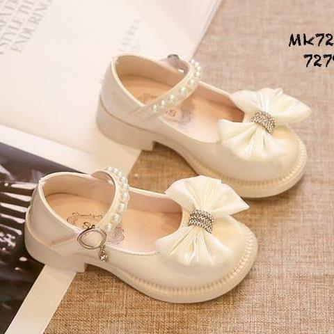 کفش عروسکی پاپیون کرم کد 90078