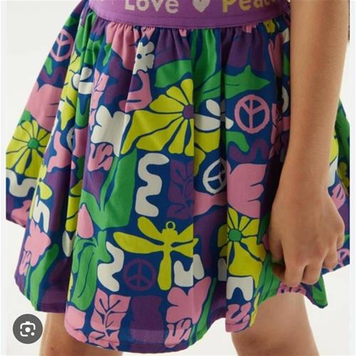 دامن زمینه بنفش گلدار مارک TYESS