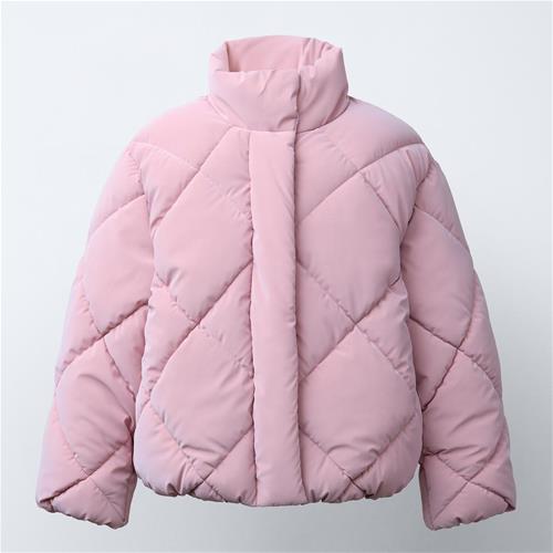 کاپشن گرم صورتی zara کد 021025585