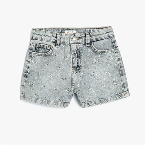 شلوارک جین نگینی فشن دخترانه kotton کد 12515515