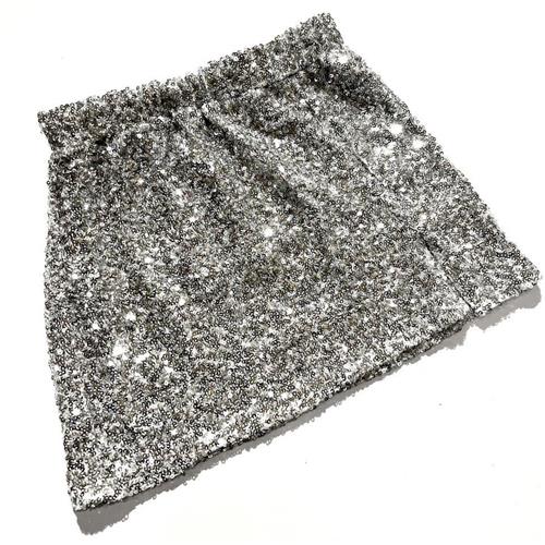 دامن پولکی تنگ نقره ای کد :329907