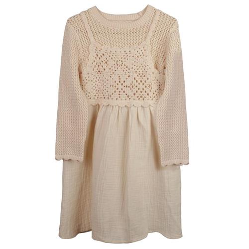 پیراهن 2 تیکه بافت کرم مارک zara کد 1102555