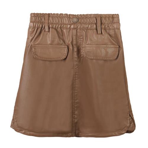 دامن ضخیم چرم خاکی کد 70070