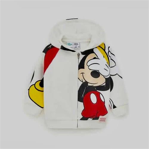 سوییشرت سفید میکی مارک zara کد 298807