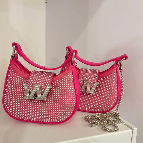 کیف wang نگینی سرخابی کد 44411