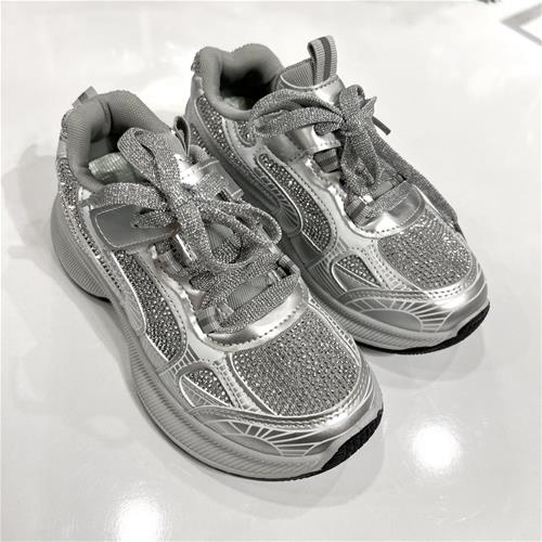 کتانی نگینی نقره ای