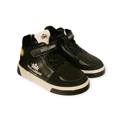 کتونی ساقدار سفید ومشکی داخل پشمی کد