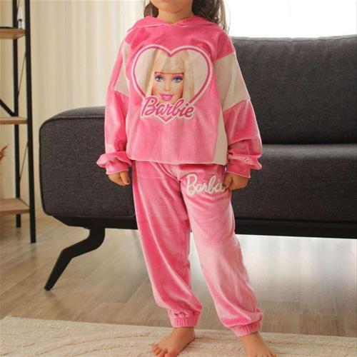 2 تیکه مخمل صورتی باربی کد 002064588