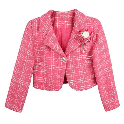 کت کوتاه صورتی ضخیم رسمی شنل کد 020981