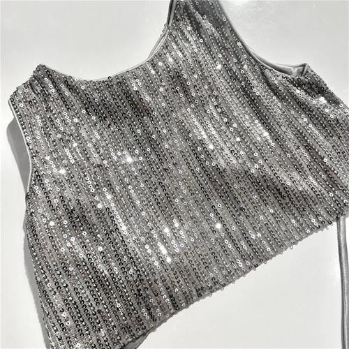 کراپ پولکی نقره ای