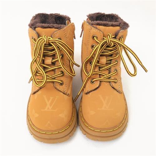 نیم بوت خردلی جیر  پشمی طرح lv کد 53