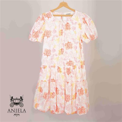 پیراهن نخی طرح درخت نارنجی کد 40002