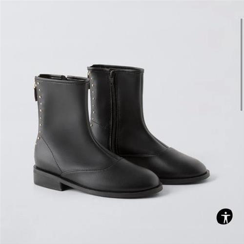 نیم بوت مشکی مجلسی چرم مارک zara کد22022056