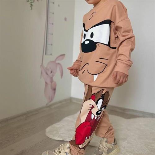 2 تیکه دورس + شلوار کرم کارتونی ترک کد 002064588