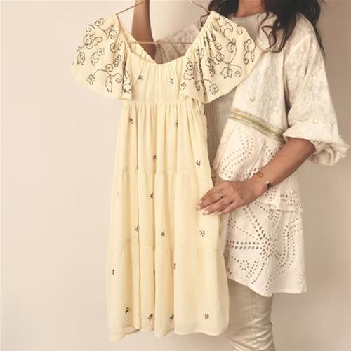 پیراهن نیمه مجلسی منجوق دوزی مارک zara کد 15114