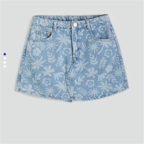 دامن شلوارکی طرح گل دخترانه