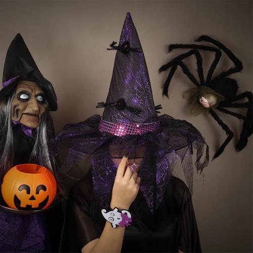 کلاه بنفش تور توری عنکبوت halloween