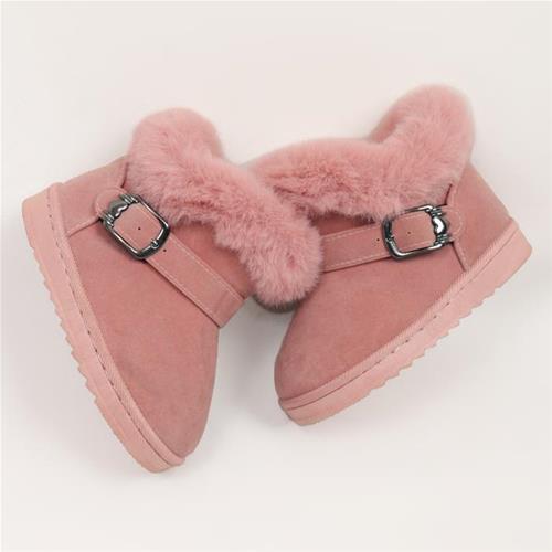 نیم بوت صورتی داخل پشمی کد 2101541