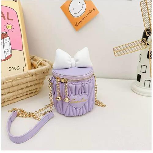 کیف بنفش پاپیون دخترانه کد 5399546