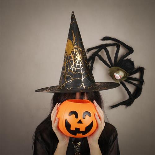 کلاه عنکبوتی مشکی طلایی halloween
