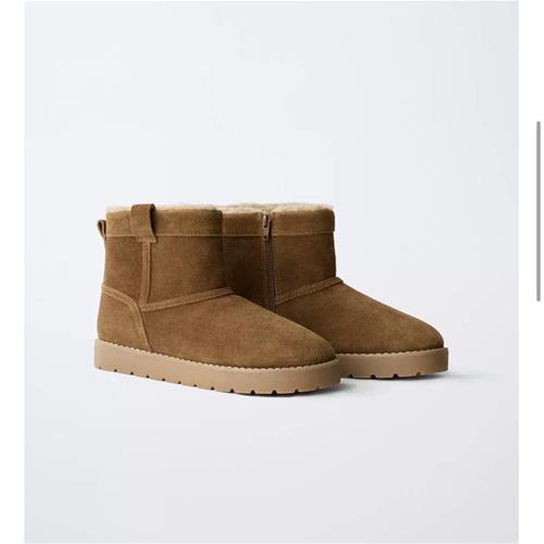 نیم بوت قهوه ای دخترانه مارک zara