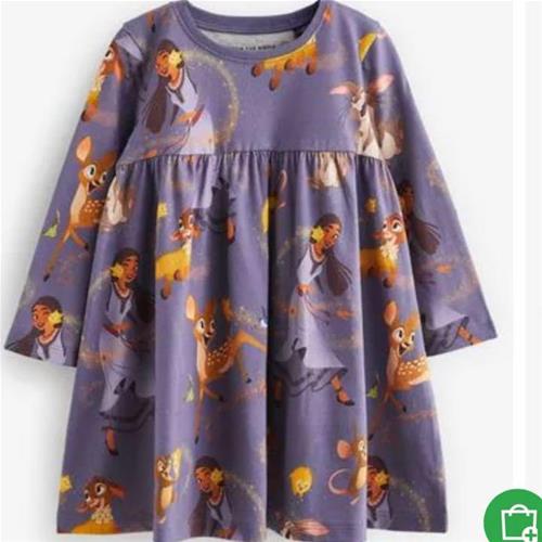 پیراهن نخی دیزنی زمینه بنفش مارک next کد00326588