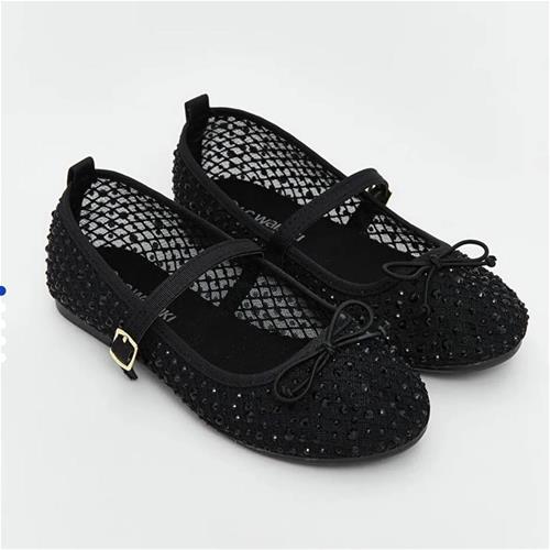 کفش مشکی نگینی دخترانه