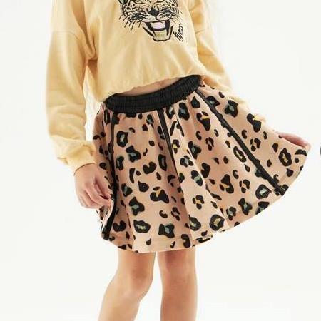 دامن پلنگی حاشیه چرم