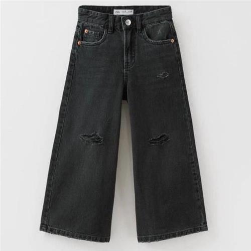 شلوار جین بگ مشکی زاپدار مارک zara کد 554800