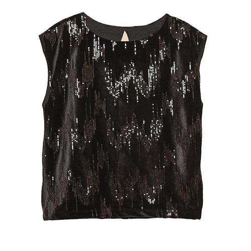 بلوز مشکی مخمل پولکی مارک kotton کد 002588588