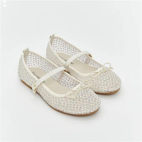 کفش نگینی کرم دخترانه