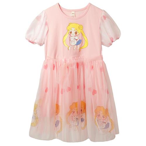 پیراهن تور صورتی عروسکی کد 22022001