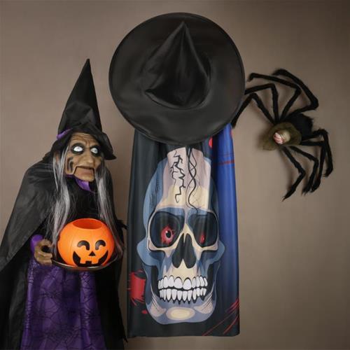 2 تیکه کلاه + شنل اسکلت halloween