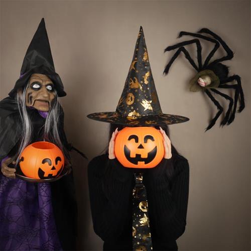 کلاه طرح دار طلا کوب مشکی halloween