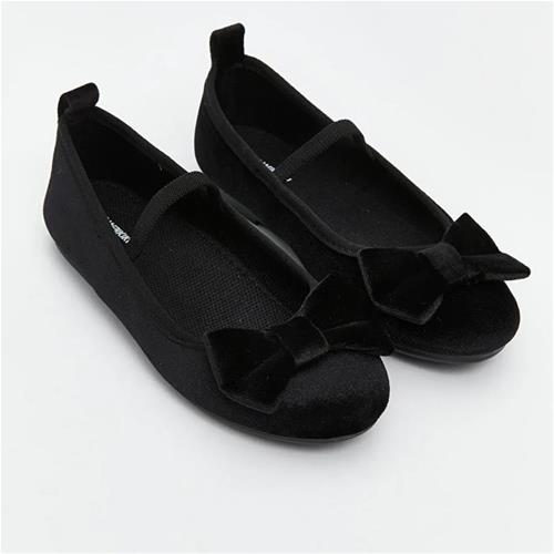 کفش مشکی مخمل پاپیون دخترانه