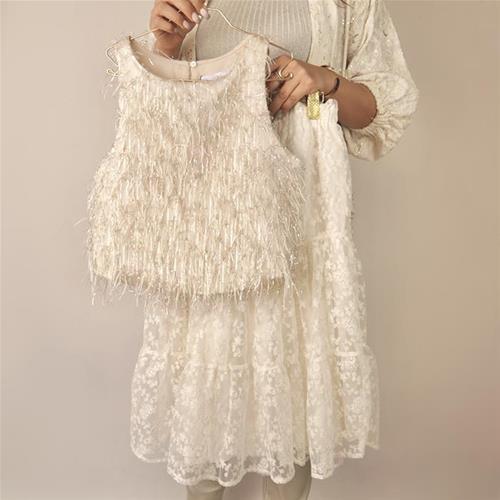 دامن بلند توری کرم مارک kotton کد 1102012