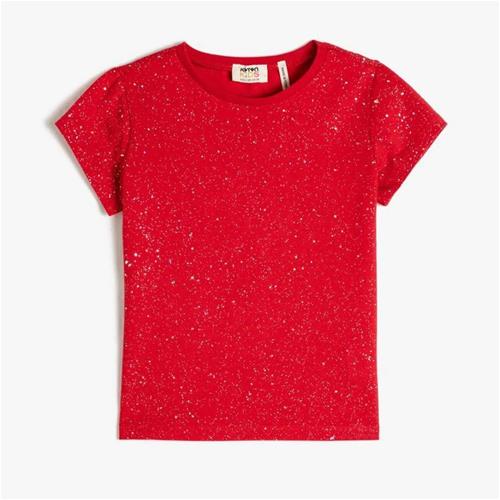 تیشرت قرمز اکلیلی مارک KOTTON کد 009174