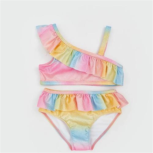 مایو 2 تیکه رنگارنگ شایندار دخترانه کد554999