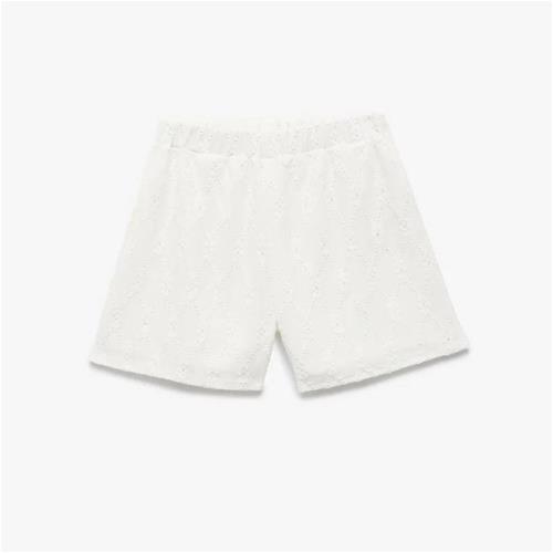 شلوارک سفید طرحدار سفید دخترانه