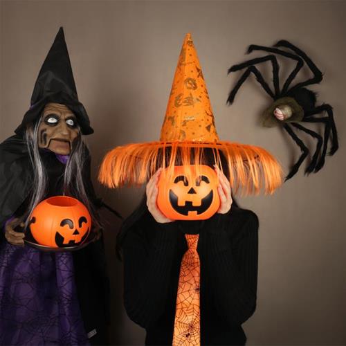 کلاه مودار نارنجی halloween