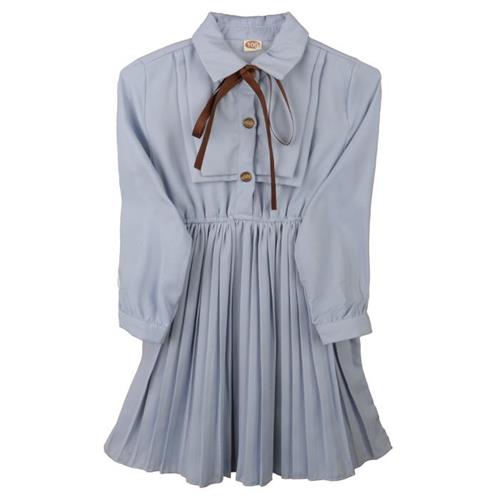 پیراهن ابی دامن پلیسه 0206001