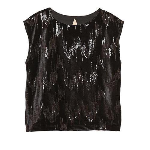 بلوز مشکی مخمل پولکی مارک kotton کد 002588588