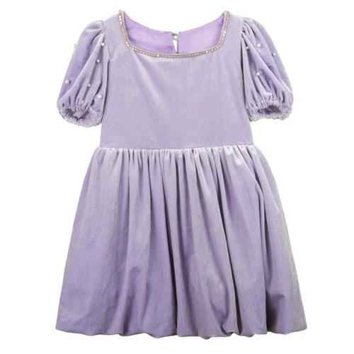 پیراهن مخمل یاسی کد 457800