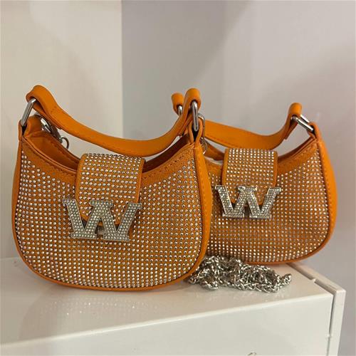 کیف wang نگینی نارنجی کد 44411