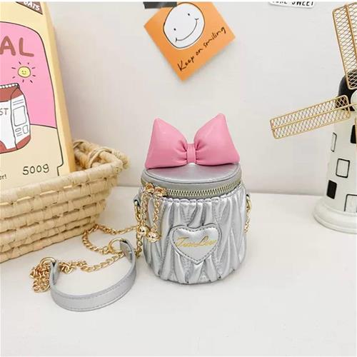 کیف پاپیون نقره ای دخترانه کد 5399546