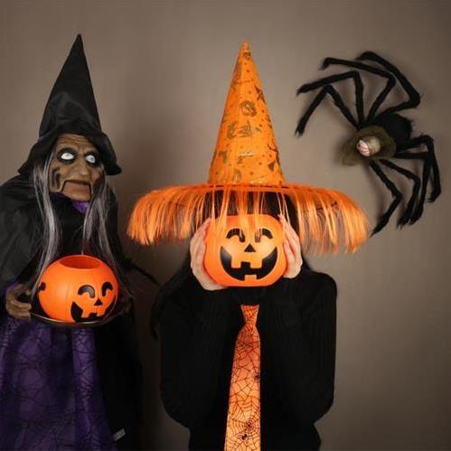 کلاه مودار نارنجی halloween کد 0030236558