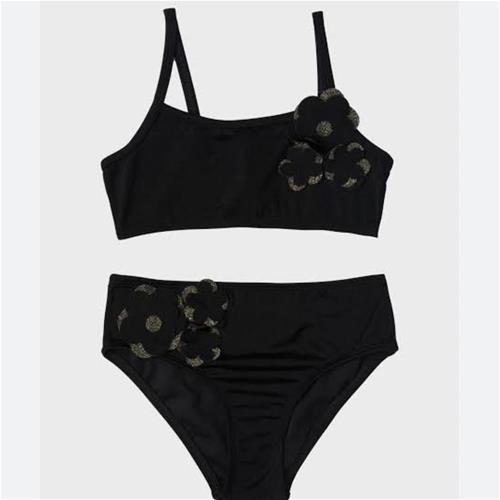 مایو 2 تیکه فانتزی مشکی مارک tyess کد 158888